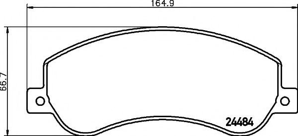 колодки гальмівні дискові передн. VW Amarok 2.0 Bi BOSCH арт. 2448404