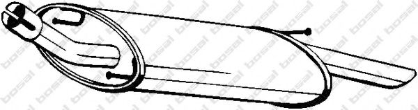 Глушитель задняя часть FORD FIESTA 95-98 (154-955) BOSAL  арт. 154955