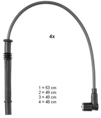 Комплект кабелів високовольтних  арт. CLS084