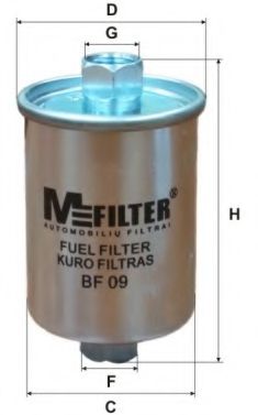 Фильтры топливные Фільтр паливний DAEWOO NEXIA 95- (вир-во M-FILTER) BOSCH арт. BF09