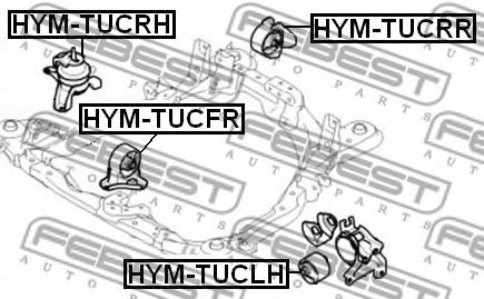 Подушка двигуна HYUNDAI TUCSON 2004-2010 (вир-во FEBEST)  арт. HYMTUCRH