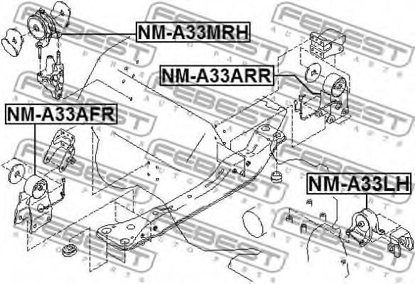 Подушка опори двигуна в зборі NISSAN (вир-во FEBEST)  арт. NMA33LH