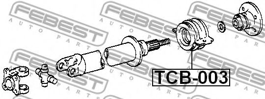 Підшипник підвісний карданного валу TOYOTA HIACE (вир-во FEBEST)  арт. TCB003