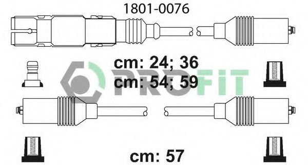 Комплект кабелів високовольтних  арт. 18010076