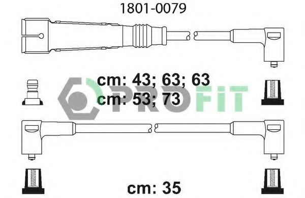 Комплект кабелів високовольтних  арт. 18010079