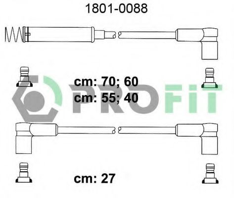 Комплект кабелів високовольтних  арт. 18010088