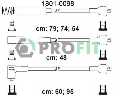 Комплект кабелів високовольтних  арт. 18010098