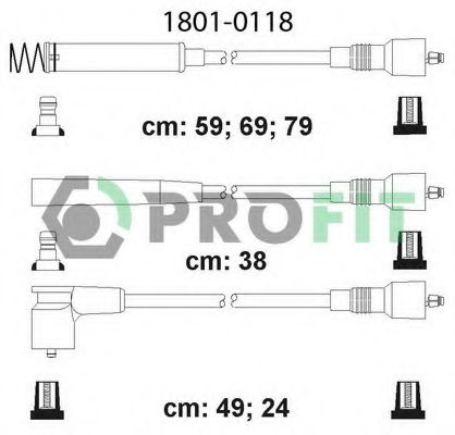 Комплект кабелів високовольтних  арт. 18010118