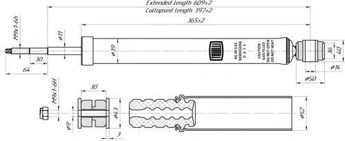 Амортизатор подвески зад Logan 1.2/1.4/1.5/1.6 (04-) (газ/масло) (AG 09501) TRIALLI  арт. AG09501