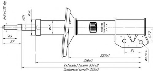Амортизатор подвески передний Logan (04-) (масло) (AH 09051) TRIALLI  арт. AH09051