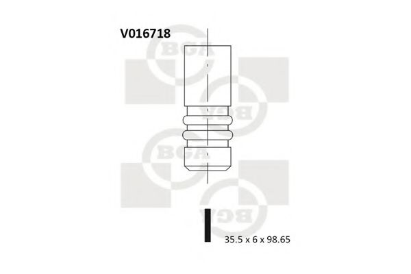 Клапан двигуна  арт. V016718
