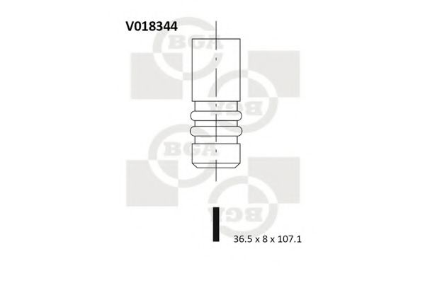 Клапан двигуна  арт. V018344