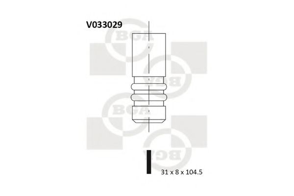 Клапан двигуна  арт. V033029