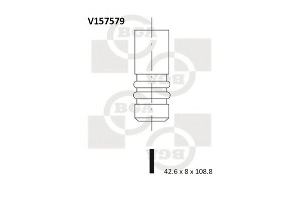 Клапан двигуна  арт. V157579