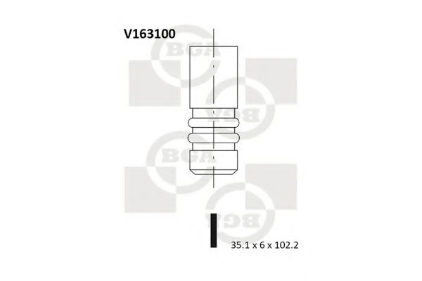 Клапан двигуна  арт. V163100