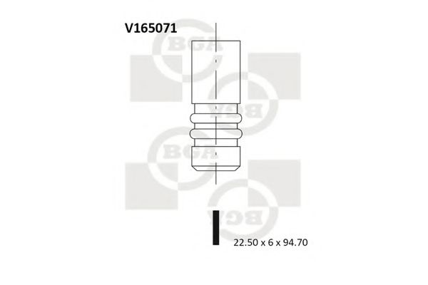 Клапан двигуна  арт. V165071