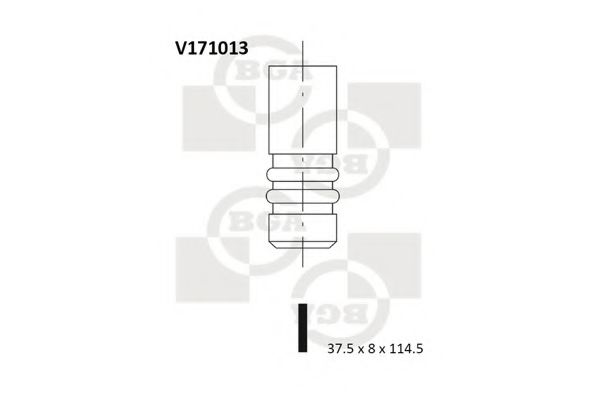 Клапан двигуна  арт. V171013