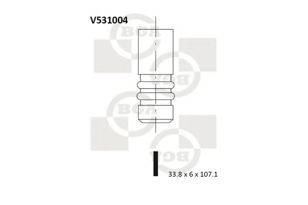 Клапан двигуна  арт. V531004