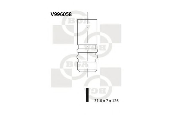 Клапан двигуна  арт. V996058
