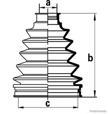 Пильник шрус з полімерного матеріалу у наборі зі змазкою та металевими кріпильними елементами  арт. J2862016
