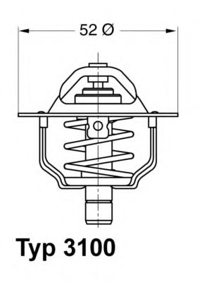 Термостат Ford Transit 2.0i/2.3 94-  (не поставляе ASHIKA арт. 310088D