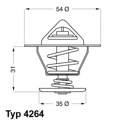 Термостат AUDI; SEAT; Volkswagen (вир-во Wahler)  арт. 426484D
