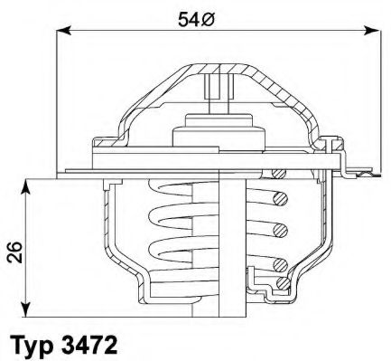 Термоастат AUDI;SEAT;SKODA;Volkswagen (вир-во Wahler) GATES арт. 347287D