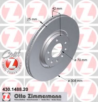диск гальмівний Coat Z REMSA арт. 430148820