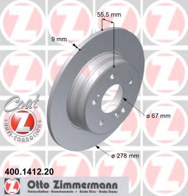 диск гальмівний Coat Z REMSA арт. 400141220